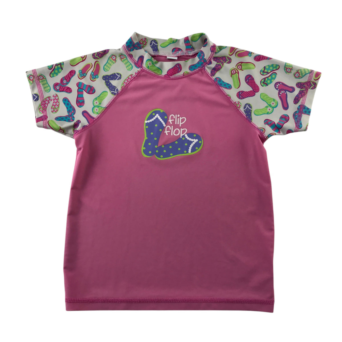 Blue Curl 6-7 years pink swim top flip flop nylon elastane