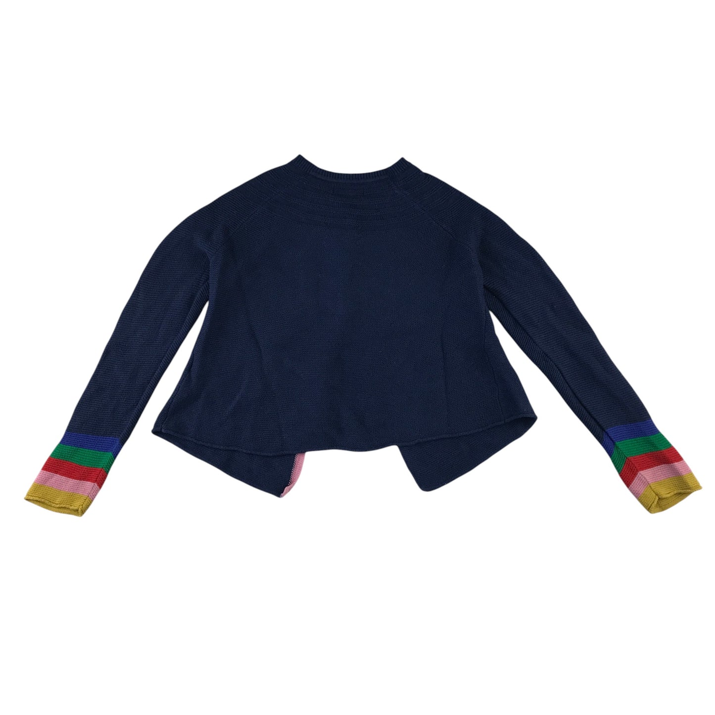 Boden 9-10 years navy cropped cotton and cashmere cardigan