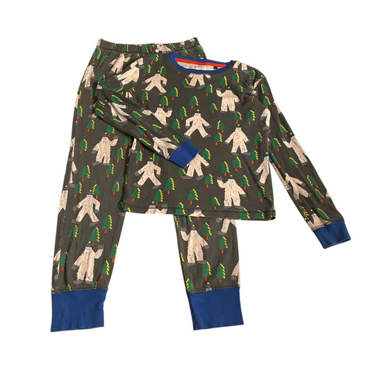 Boden 10-11 years grey pyjama set yeti print cotton