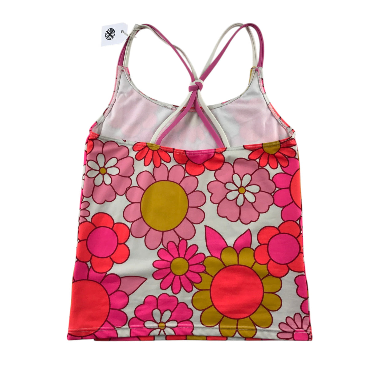 Boden 13-14 years pink swim top floral polyester elastane