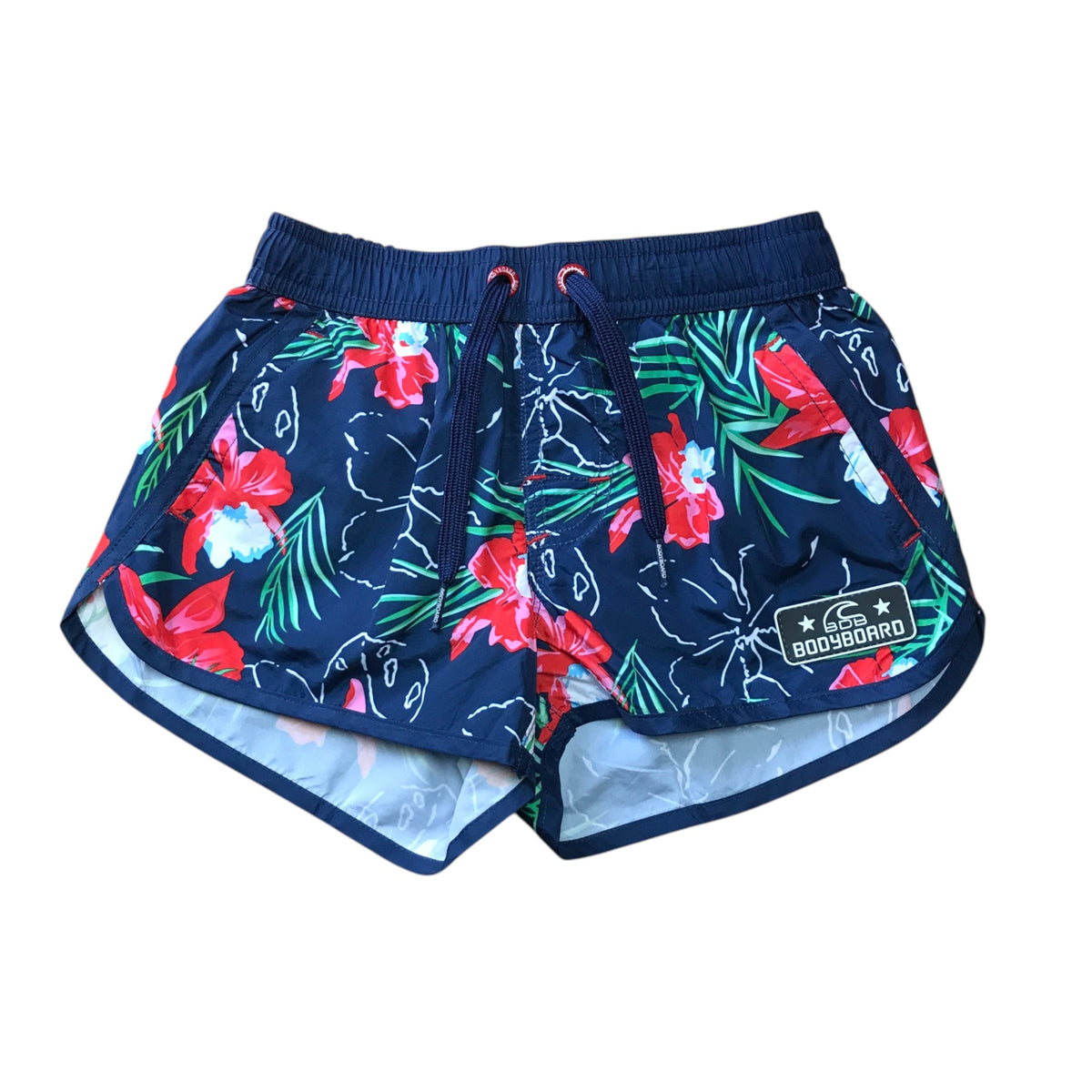 Bodyboards 5-6 years navy swim shorts floral polyester