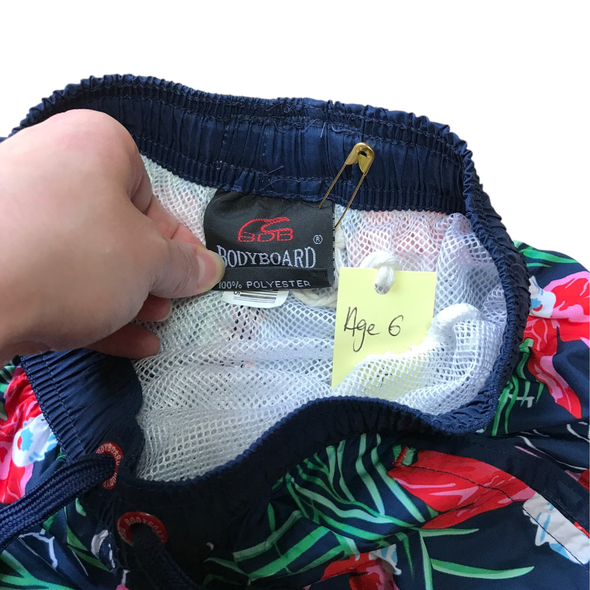 Bodyboards 5-6 years navy swim shorts floral polyester