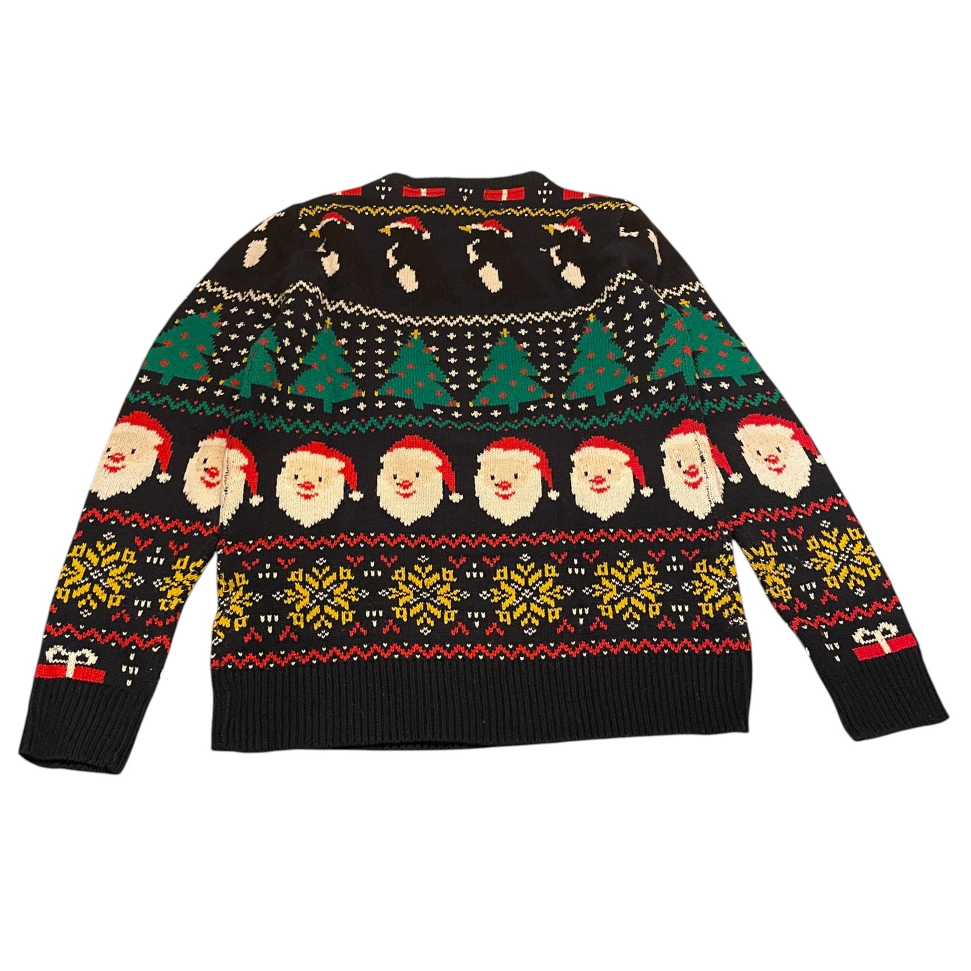 Brave Soul S men's black Christmas jumper acrylic