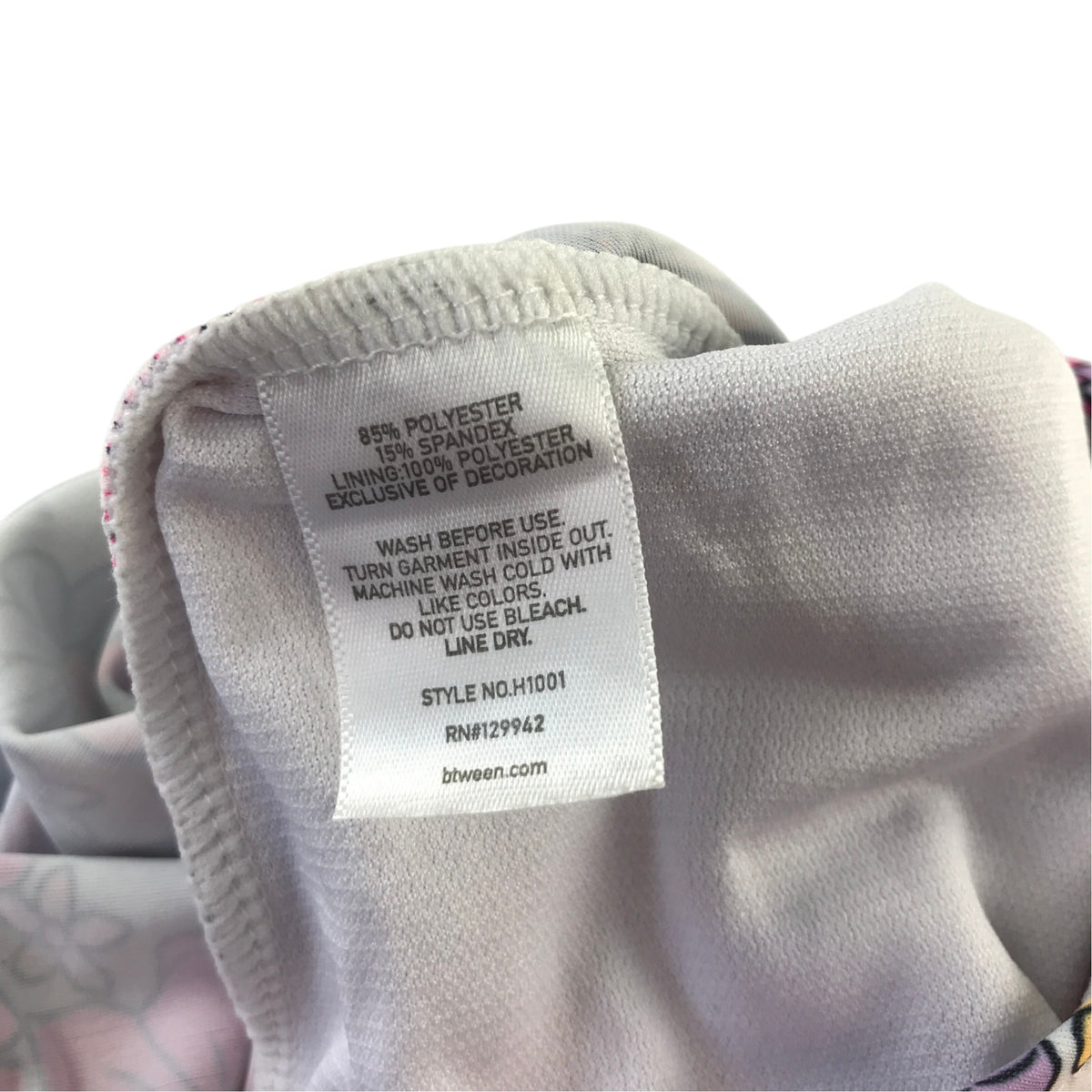 Btween 7-8 years multicolour swimsuit long sleeve polyester elastane