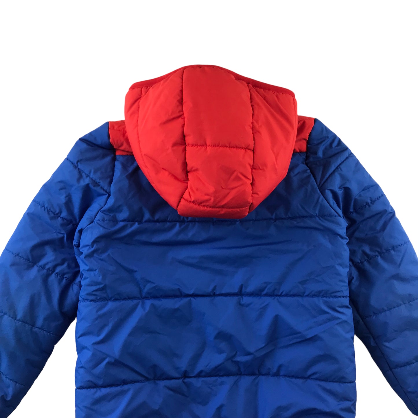 Adidas Jacket Age 7 Red and Blue Panelled Puffer