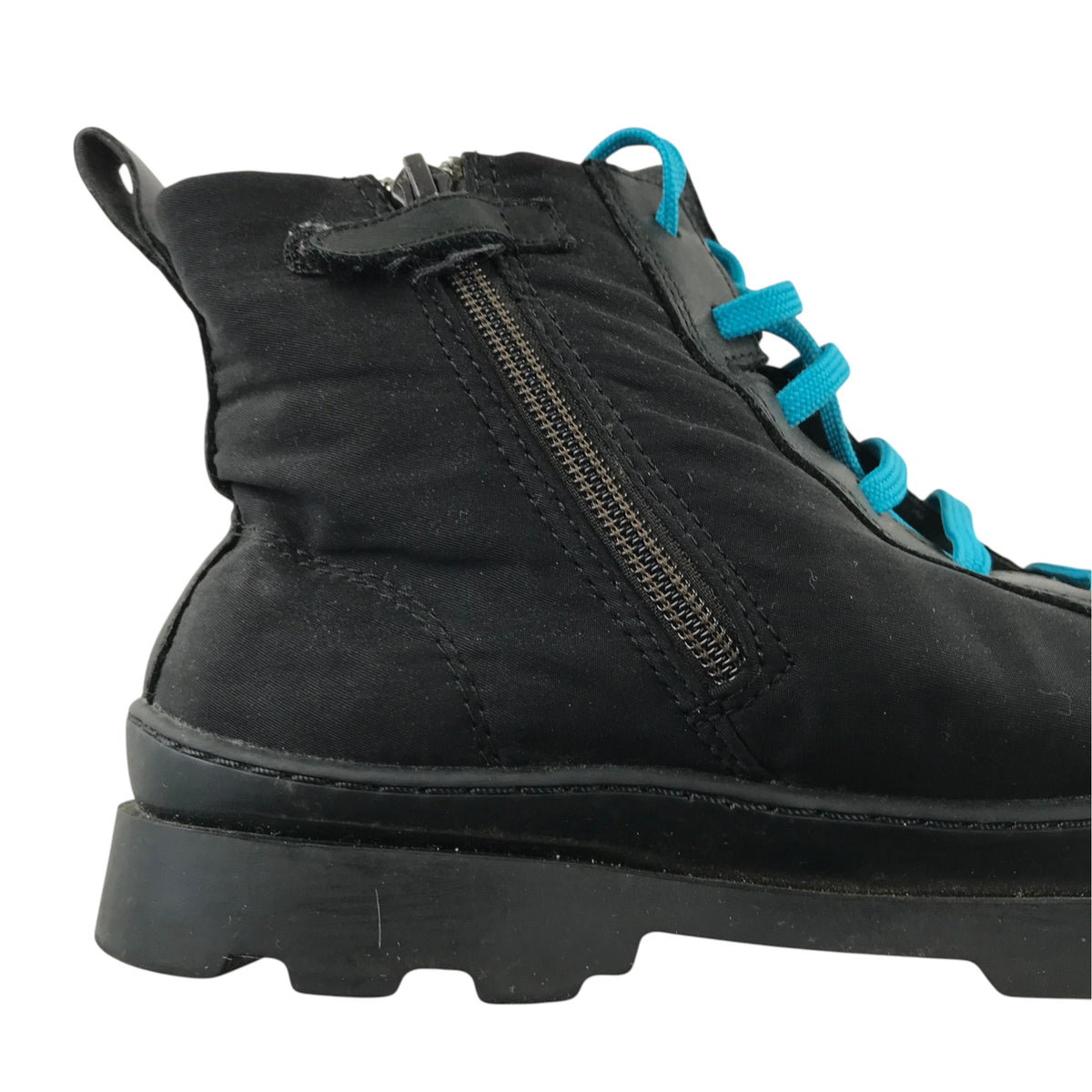 Camper size UK 5 black fashion boots with blue laces