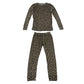 Cat & Jack 9-10 years brown pyjama set leopard print polyester elastane