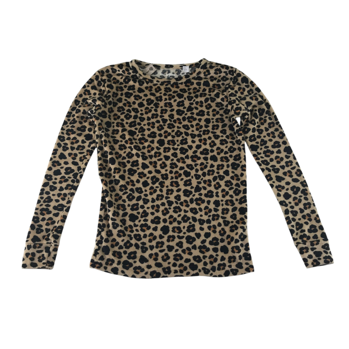 Cat & Jack 9-10 years brown pyjama set leopard print polyester elastane