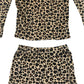 Cat & Jack 9-10 years brown pyjama set leopard print polyester elastane