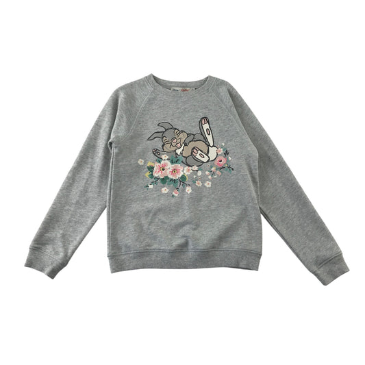 Cath Kids 7-8 years grey sweater sparkly Disney Bambi Thumper cotton polyester