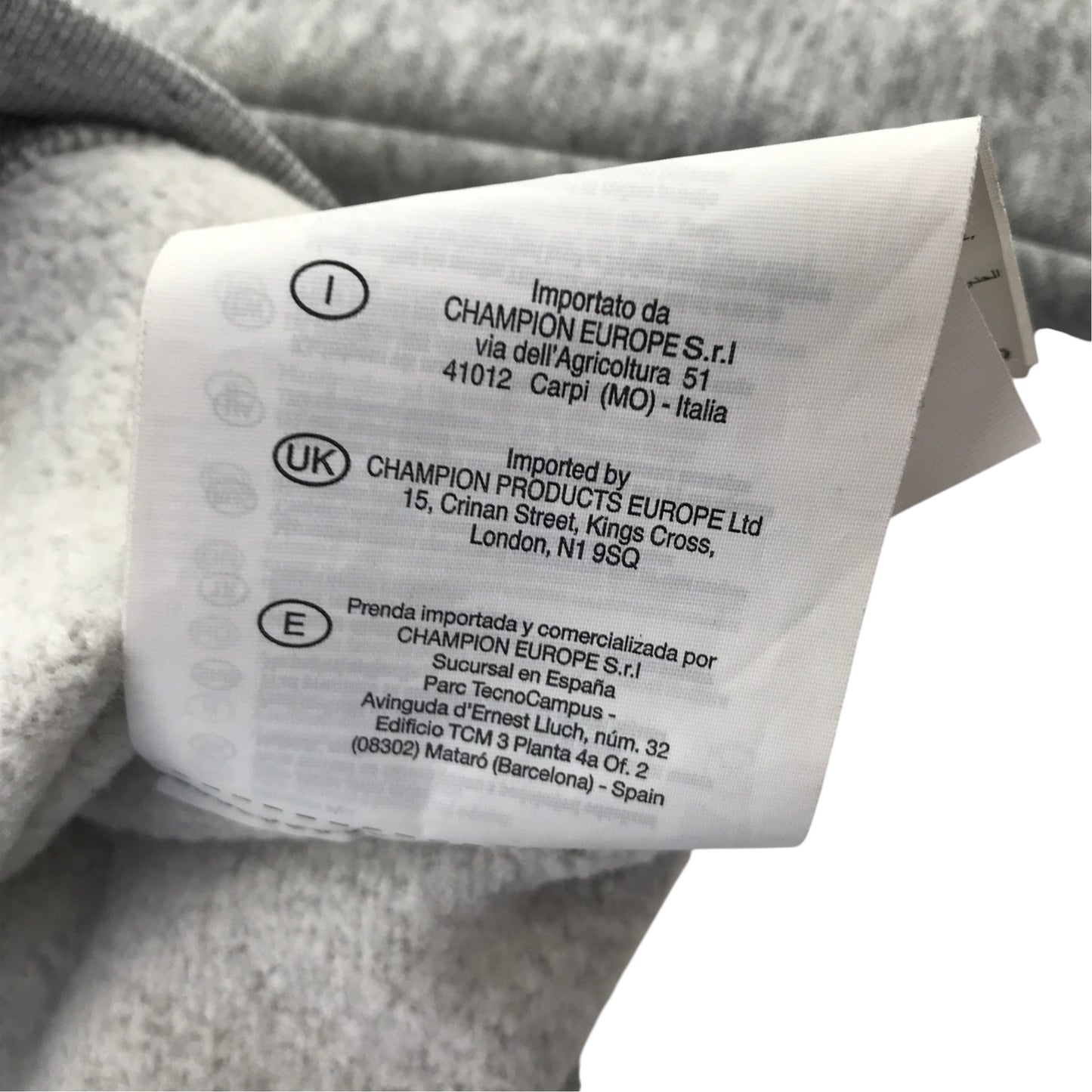 Champion size S grey hoodie full zipper cotton polyester