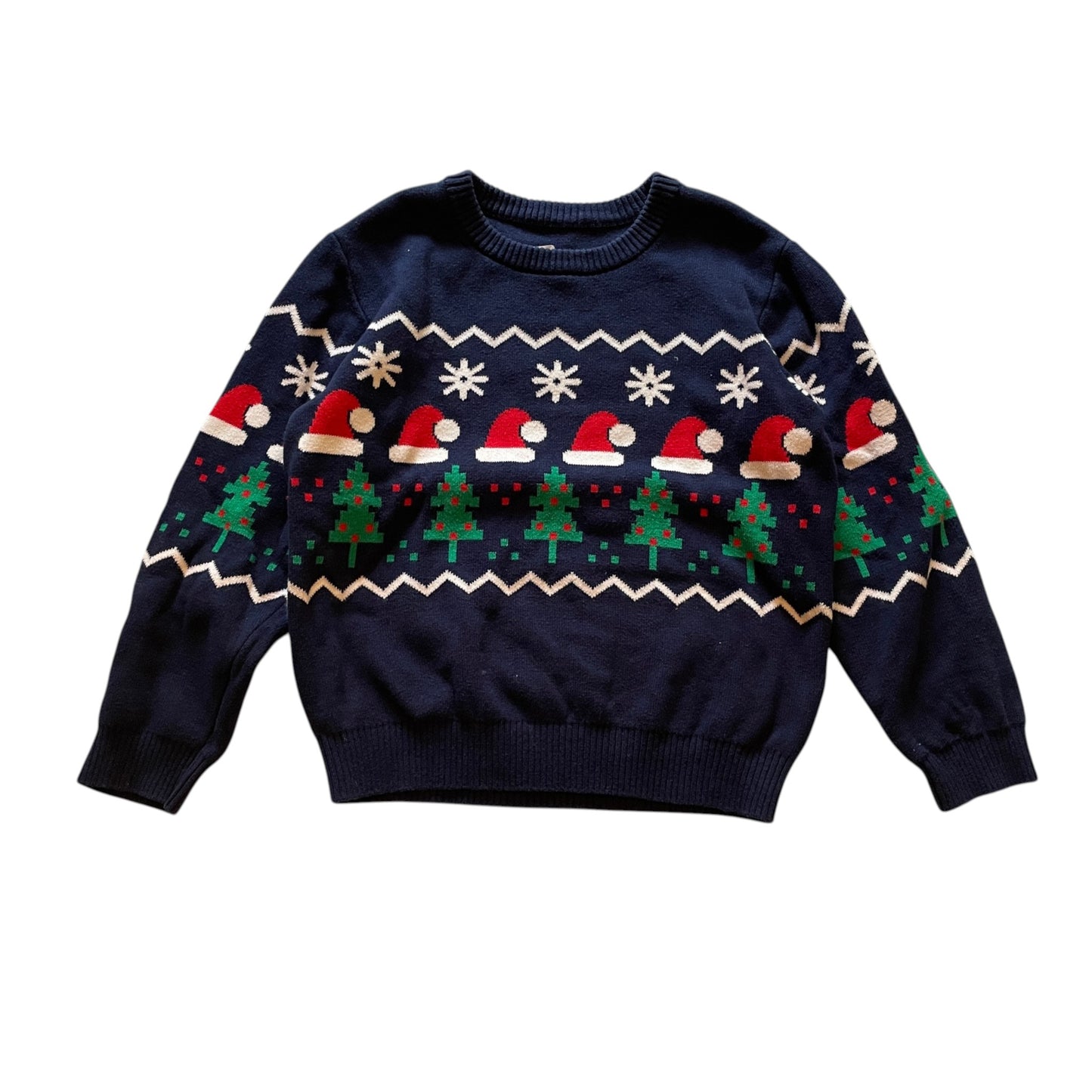 Christmas jumper 5-7 years navy blue knitted