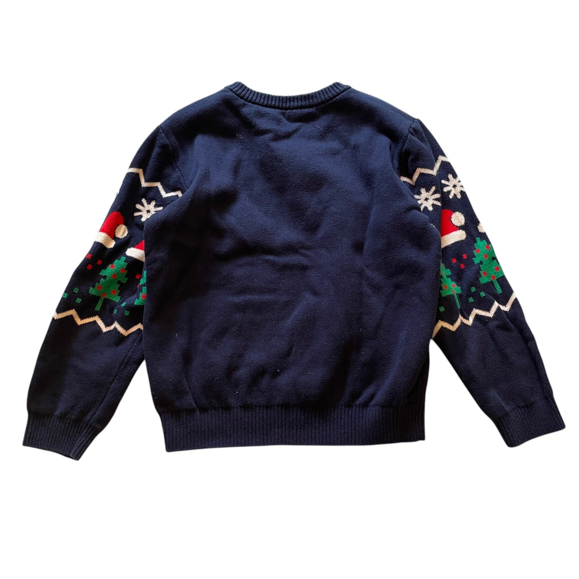 Christmas jumper 5-7 years navy blue knitted