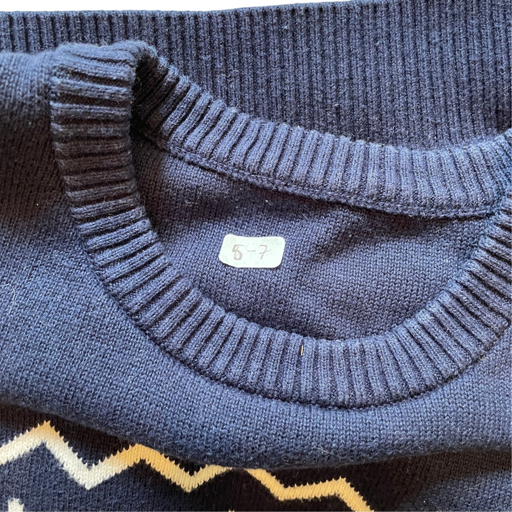 Christmas jumper 5-7 years navy blue knitted