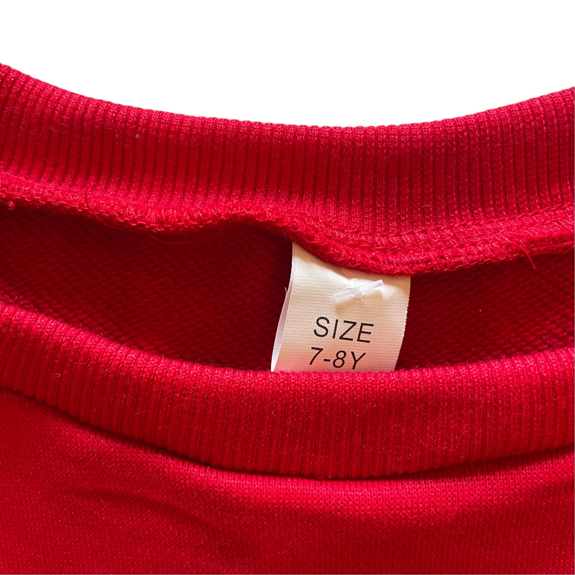Christmas jumper 7-8 years red hot chocolate polyester
