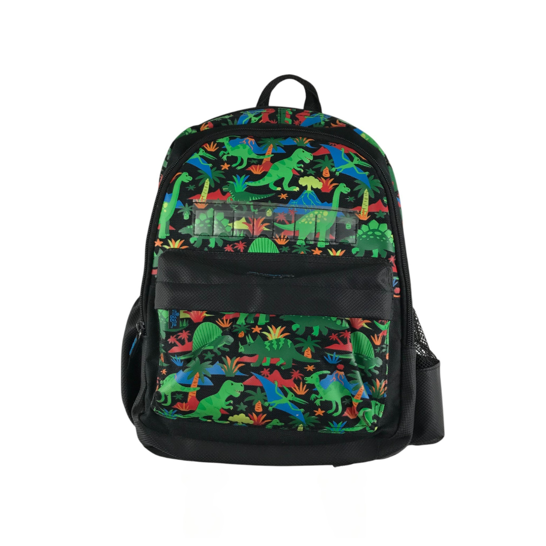 Smiggle small rucksack green and black dinosaurs