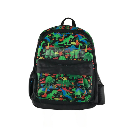 Smiggle small rucksack green and black dinosaurs