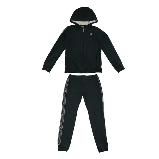 EA7 Emporio Armani tracksuit 11-12 years black hoodie and joggers