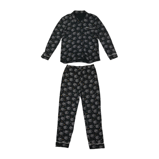 George pyjama set 7-8 years black button up Pudsey Bear