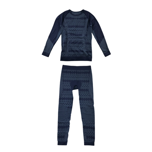 Crivit Pro Thermal Set 9-10 Years Navy Winter Pattern