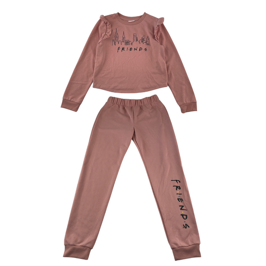 Friends set 8-10 years light pink sweater and joggers