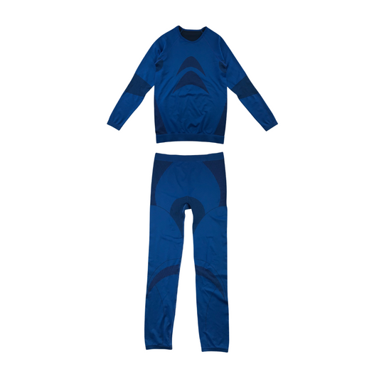 Thermal Set 11-12 Years Blue with Black Dot Detailing