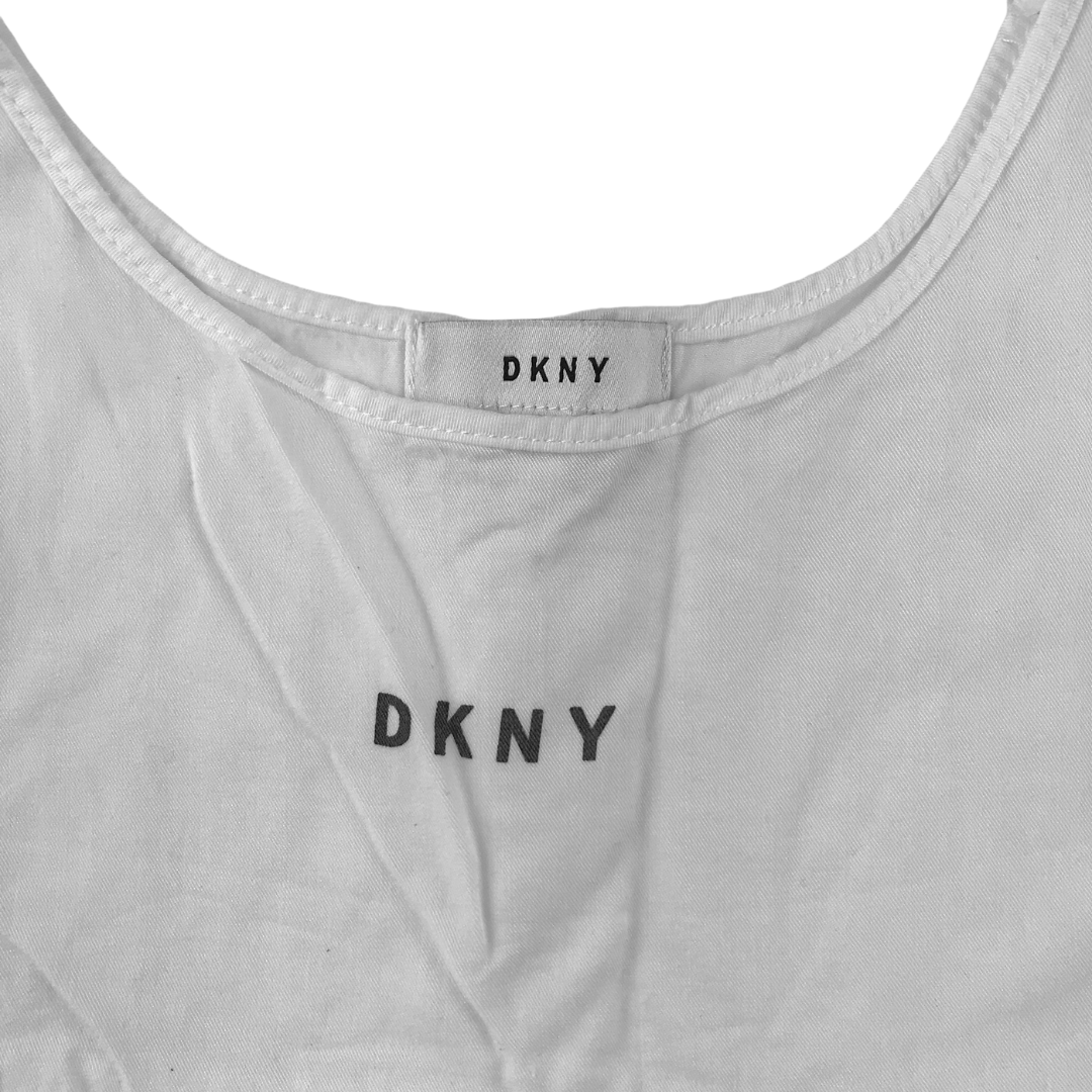 DKNY Top Age 8 White Flared Hem Slightly Cropped