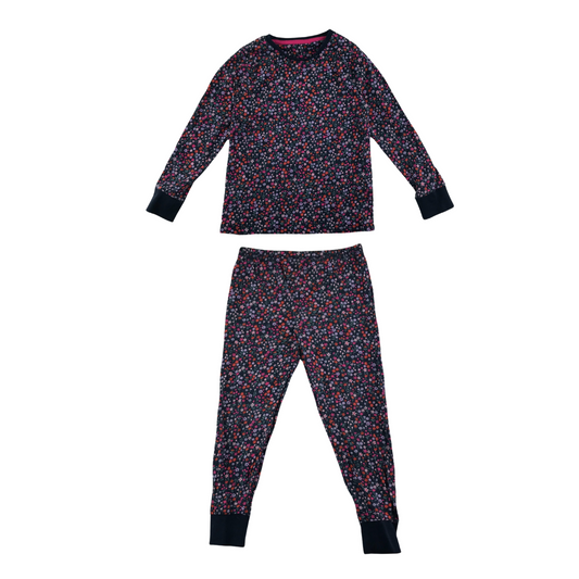 George pyjama set 5-6 years navy blue floral long sleeve cotton