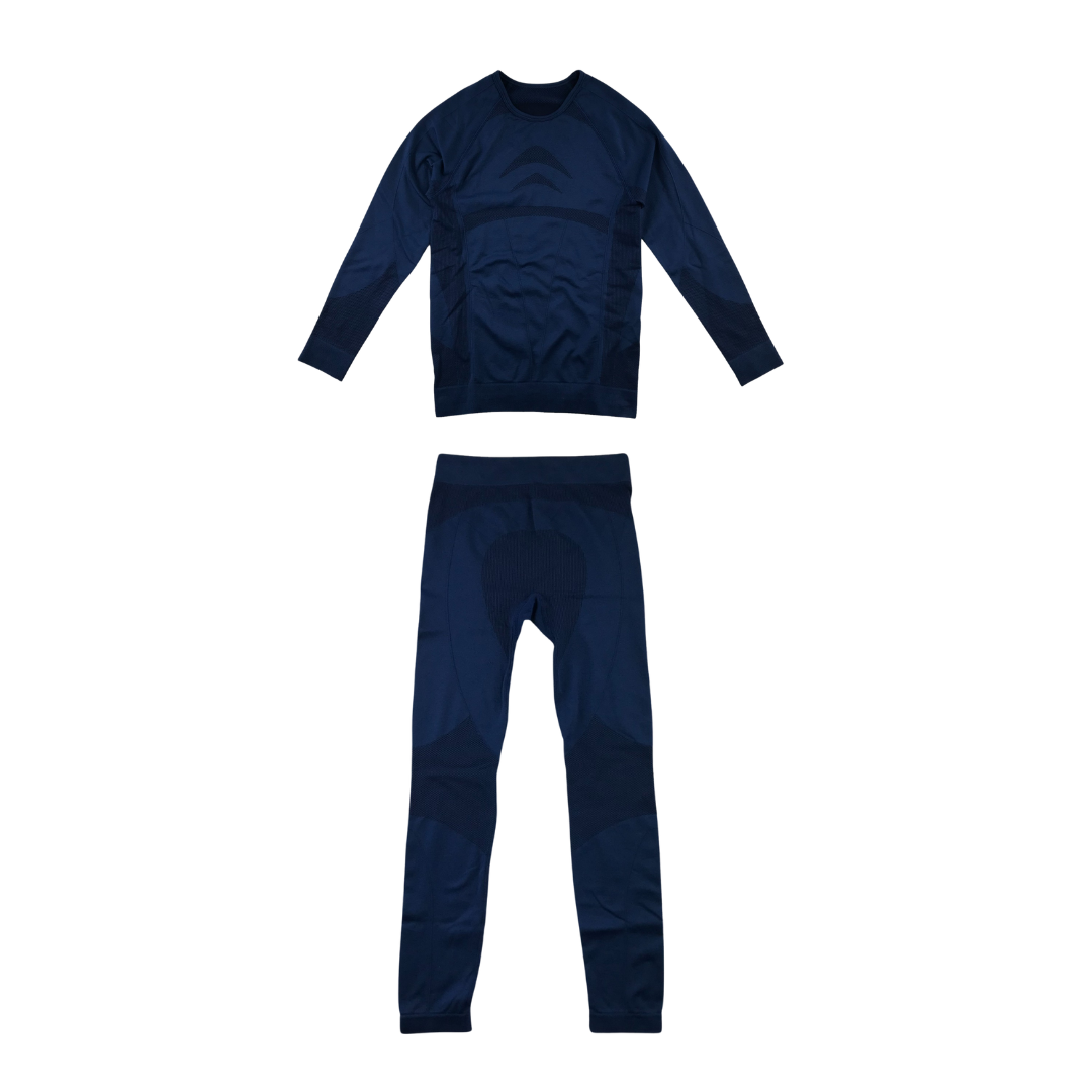 Crivit Thermal Set 9-10 Years Blue with Black Detailing