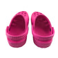 Crocs size UK 12 junior bright pink clogs