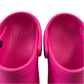 Crocs size UK 12 junior bright pink clogs
