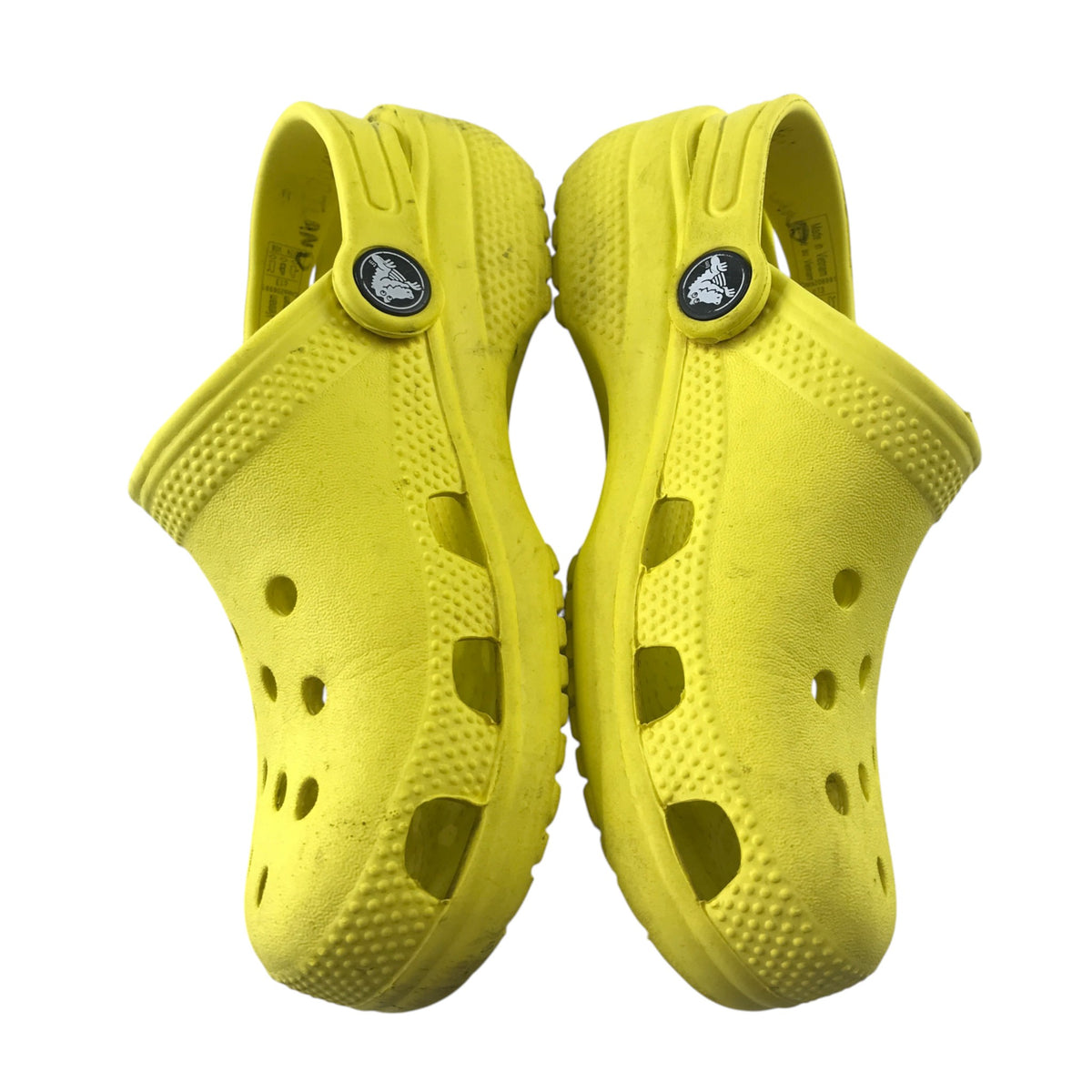 Crocs size UK 13 junior yellow clogs