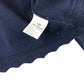 Cropped cardigan 9-10 years navy blue scallop detail polyester