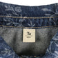 Tu denim jacket 7-8 years years blue long sleeve with plant print cotton