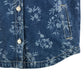 Tu denim jacket 7-8 years years blue long sleeve with plant print cotton