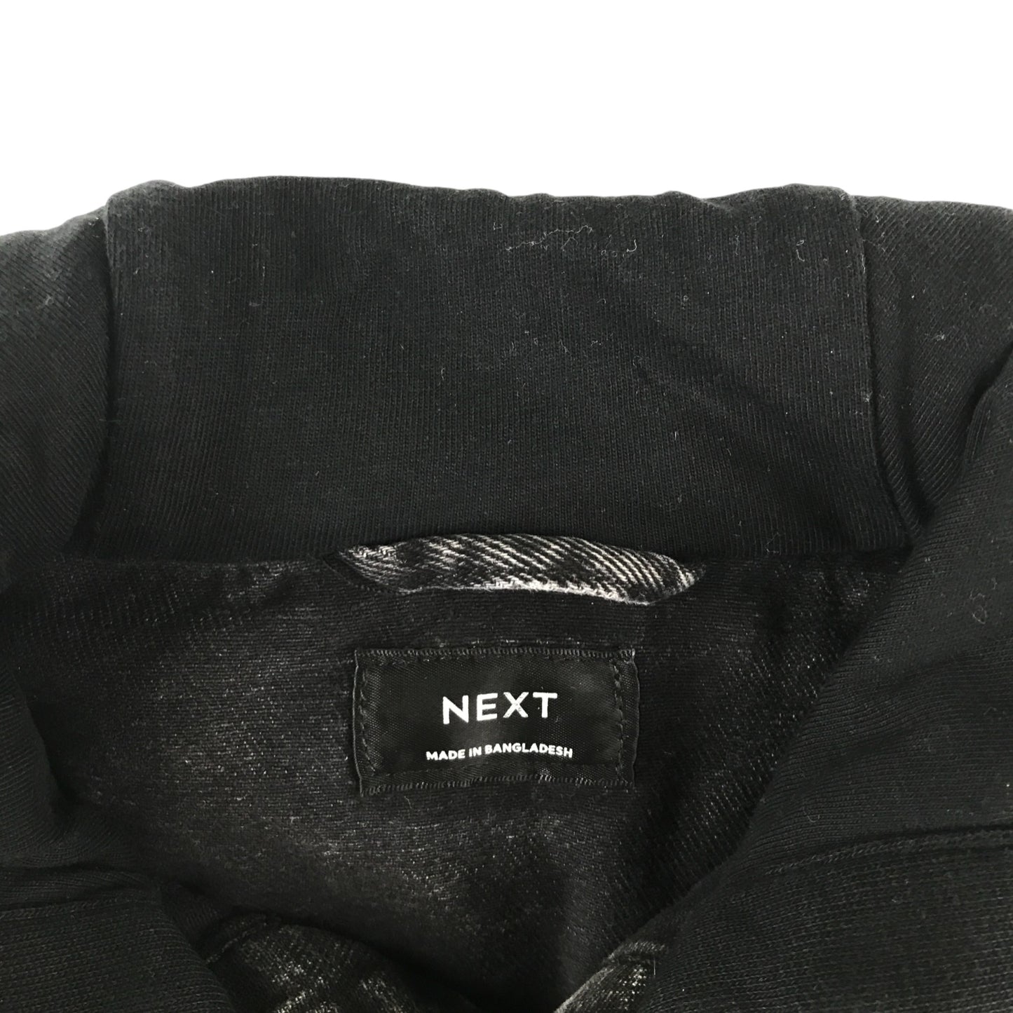 Next denim jacket 10-11 years black long sleeve with hood cotton