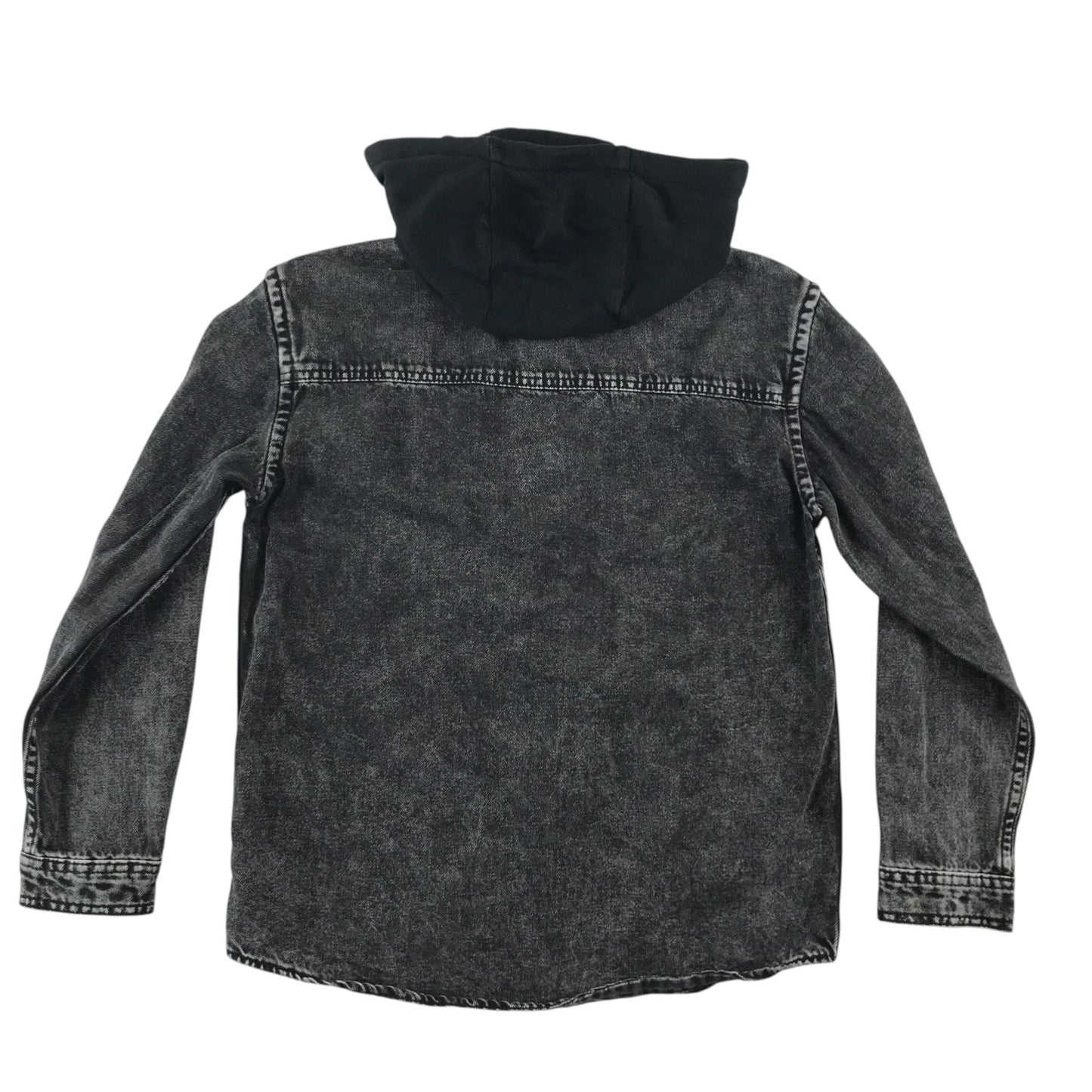 Next denim jacket 10-11 years black long sleeve with hood cotton