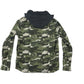 M&S denim jacket 13-14 years green camo long sleeve with black hood