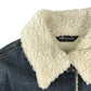 Internacionale denim jacket womens size 6 with sherpa lining
