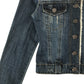 Internacionale denim jacket womens size 6 with sherpa lining