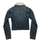 Internacionale denim jacket womens size 6 with sherpa lining