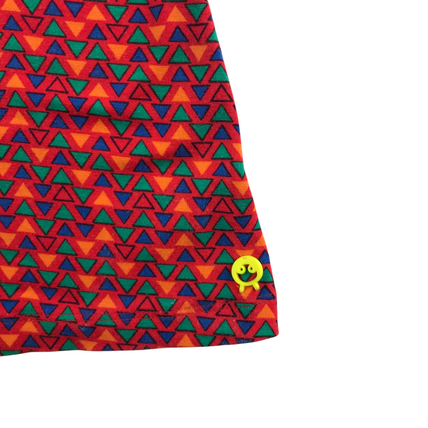 Someone dress 5-6 years red short sleeve geometric pattern print