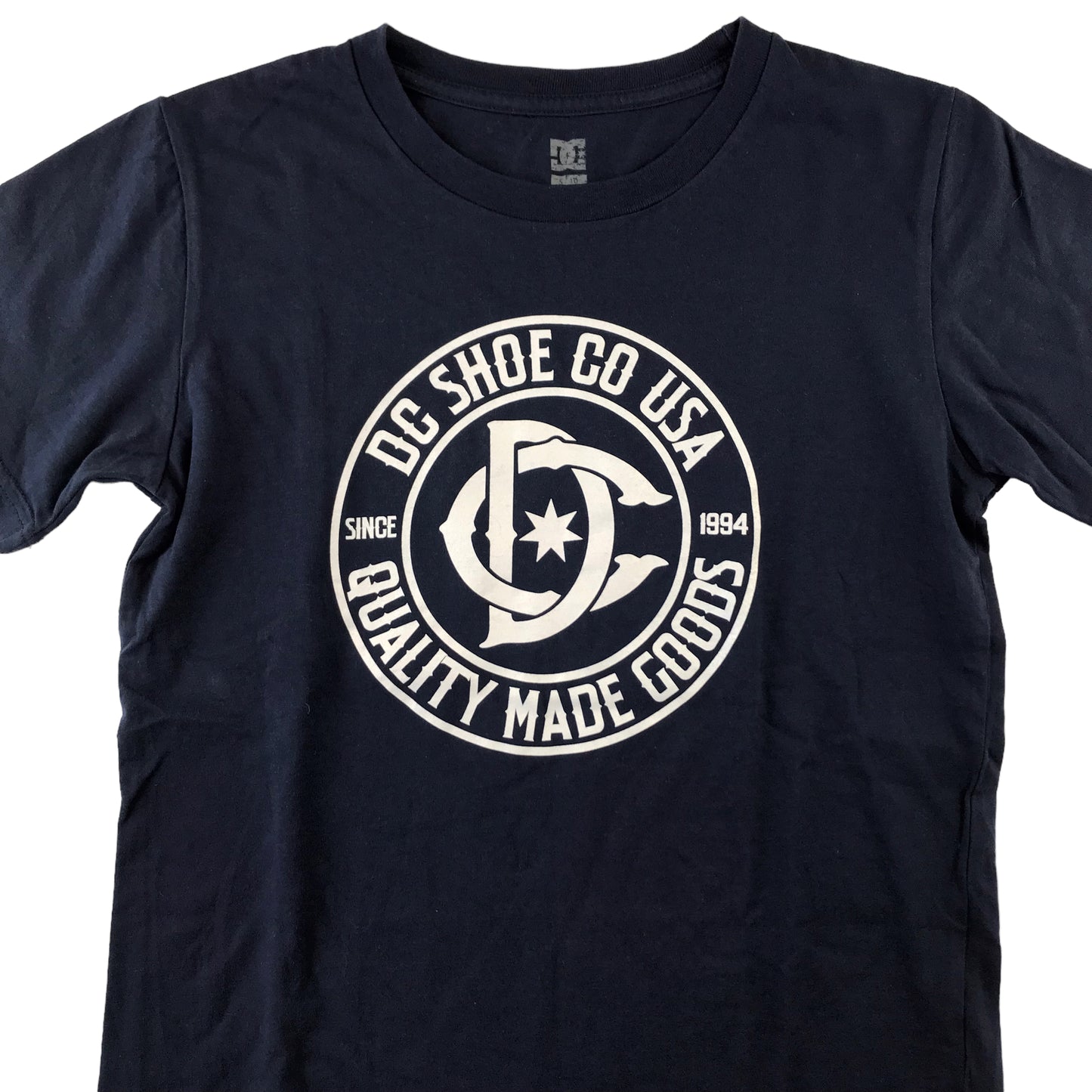 DC Shoe T-Shirt 9-10 Years Navy Graphic Tee Cotton