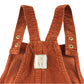 DKNY 5-6 years brown dungaree dress corduroy cotton elastane