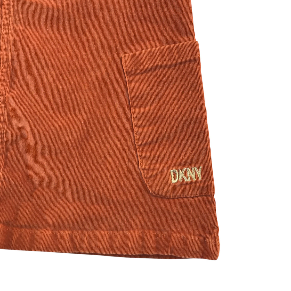 DKNY 5-6 years brown dungaree dress corduroy cotton elastane
