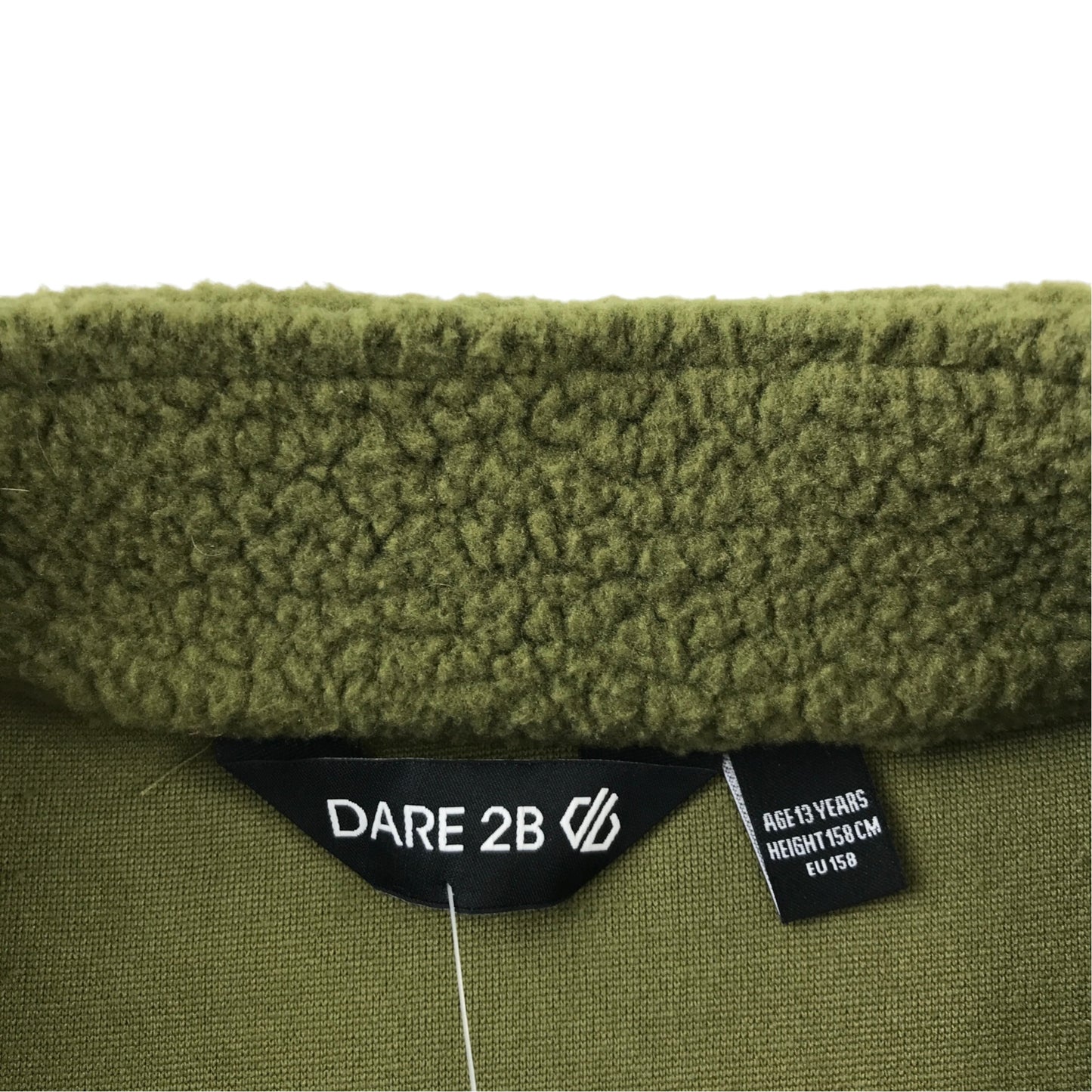 Dare2B 12-13 years khaki green full zipper fleece