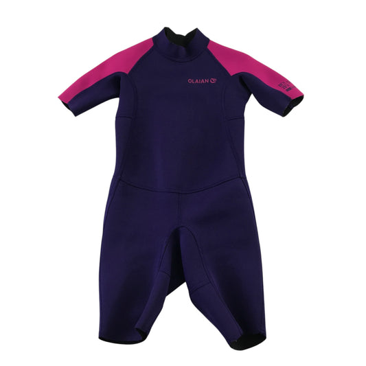 Decathlon 5-6 years purple and pink wetsuit neoprene rubber and polyester