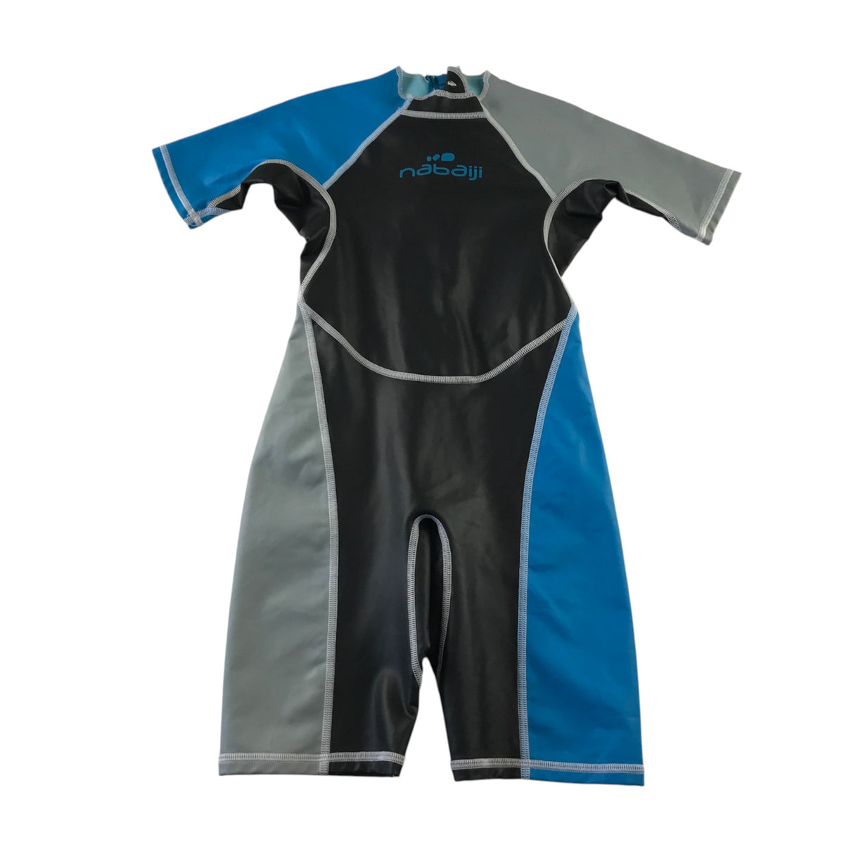 Decathlon 7-8 years black and blue wetsuit polyester polyurethane elastane