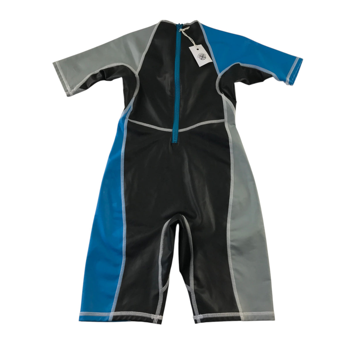 Decathlon 7-8 years black and blue wetsuit polyester polyurethane elastane