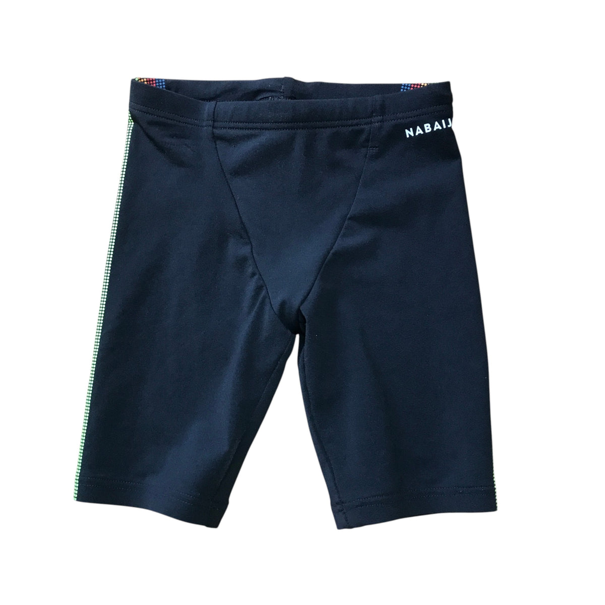 Decathlon 8-9 years navy blue long swim briefs polyester